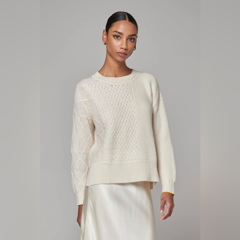 Gensami Miacanto Lozenge‎ Round-Neck Sweater Alpaca Silk Cashmere Small
